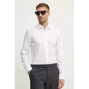 BOSS camasa din bumbac barbati, culoarea alb, cu guler clasic, slim, 50479922 imagine