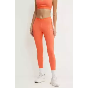 Reebok leggins de antrenament Team culoarea portocaliu, neted, 100205708 imagine
