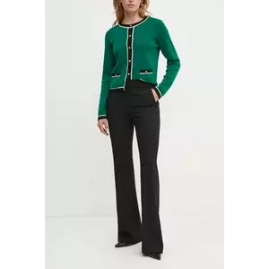 MAX&Co. pantaloni x Richard Quinn femei, culoarea negru, evazați, high waist, 2428136022200 imagine