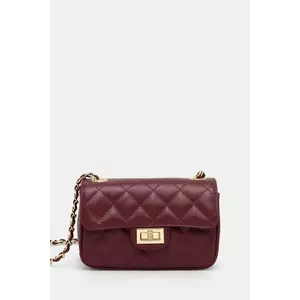 Answear Lab poseta de piele culoarea bordo imagine