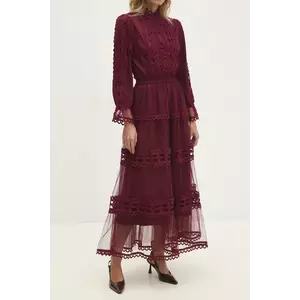 Answear Lab fustă culoarea bordo, maxi, evazati imagine