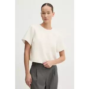 Abercrombie & Fitch bluza femei, culoarea bej, neted, KI140-4331 imagine