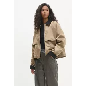 Answear Lab geaca femei, culoarea bej, de tranzitie, oversize imagine