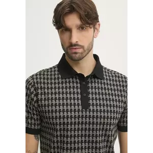 Karl Lagerfeld polo de bumbac culoarea gri, modelator, 551202.745084 imagine