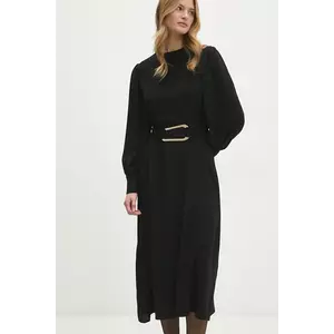 Answear Lab rochie culoarea negru, midi, evazată imagine