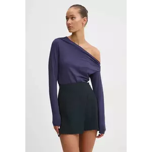 Abercrombie & Fitch longsleeve femei, culoarea albastru marin, cu spate descoperit, KI139-3688 imagine