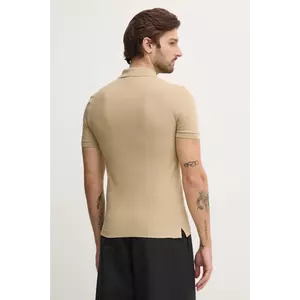 Lacoste polo de bumbac Koszulka Lacoste Pique Polo Shirt PH4012 02S culoarea bej, neted, PH4012 imagine