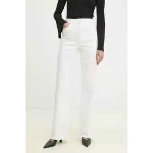 Answear Lab jeans femei, culoarea alb imagine