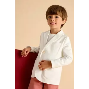 Mayoral jachetă din amestec de in pentru copii culoarea bej, 3417 imagine
