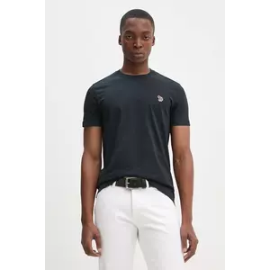 PS Paul Smith tricou din bumbac barbati, culoarea albastru marin, neted, M2R.010R.KZEBRA imagine