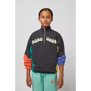 Bobo Choses bluza copii Wavy culoarea negru, cu imprimeu, 125AC046 imagine