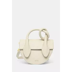 Yuzefi geantă de piele PRETZEL culoarea bej, YUZCO-HB-PRZ-L031 imagine