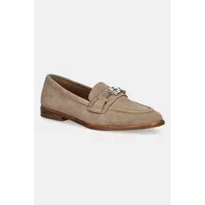 BOSS mocasini Helyan femei, culoarea bej, cu toc plat, 50536350 imagine