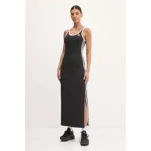 adidas Originals rochie 3S TANK DRESS culoarea negru, midi, mulată, JD4619 imagine