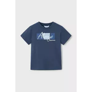 Mayoral tricou de bumbac pentru copii culoarea albastru marin, cu imprimeu, 3025 imagine