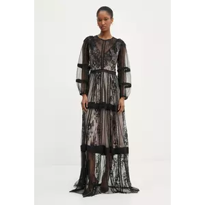 Answear Lab rochie culoarea negru, maxi, evazată imagine