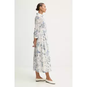 Fracomina rochie din bumbac culoarea bej, maxi, evazată, FJ25SD3004W621N4 imagine