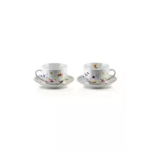 Affek Design set de cești și farfurioare pentru 2 persoane. Joy 245ml culoarea alb, 0 imagine