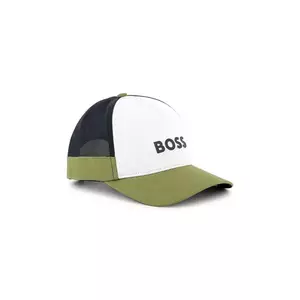 BOSS șapcă din bumbac pentru copii culoarea verde, cu imprimeu, J51687 imagine