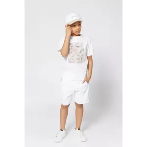 BOSS tricou de bumbac pentru copii culoarea alb, cu imprimeu, J52036 imagine