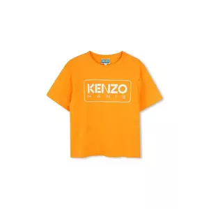 Kenzo Kids tricou de bumbac pentru copii culoarea portocaliu, K61064 imagine