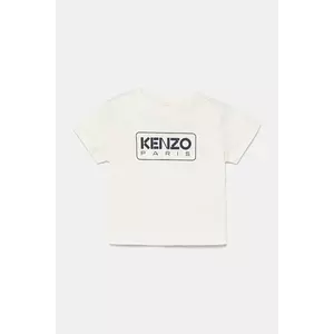 Kenzo Kids tricou de bumbac pentru copii culoarea bej, cu imprimeu, K60972 imagine