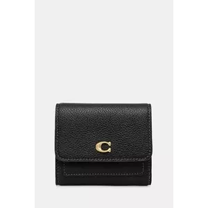 Coach portofel de piele femei, culoarea negru, CAO13 imagine