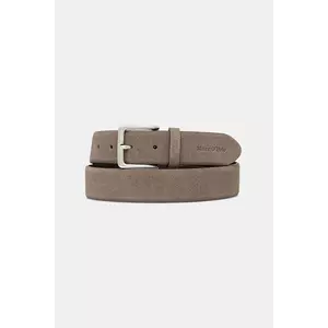 Marc O'Polo curea din piele intoarsa barbati, culoarea bej, 50227749507301 imagine