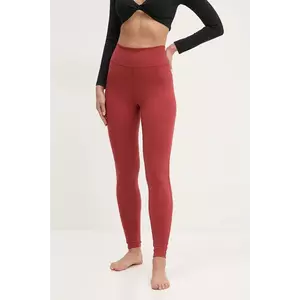 adidas Performance jambiere de yoga All Me Essentials culoarea rosu, neted, JI8344 imagine