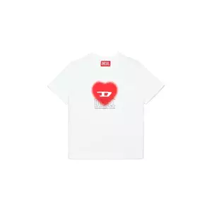 Diesel tricou de bumbac pentru copii TCUORE T-SHIRT culoarea alb, J02233 imagine