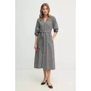 Barbour rochie Suri culoarea negru, midi, evazată, LDR0889NY99 imagine