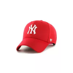 47 brand sapca MLB New York Yankees culoarea rosu, cu imprimeu, B-MVPSP17WBP-RDB imagine