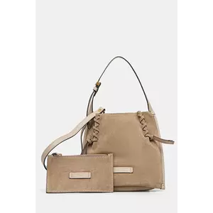 Gianni Chiarini geanta de mana din piele intoarsa DORY culoarea maro, BS 11305 CM-PL imagine