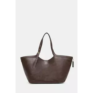 Coach poseta de piele culoarea maro, CAM00 imagine