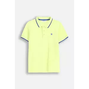 Coccodrillo tricouri polo din bumbac pentru copii culoarea verde, neted, MONOCHROME BOY JUNIOR imagine
