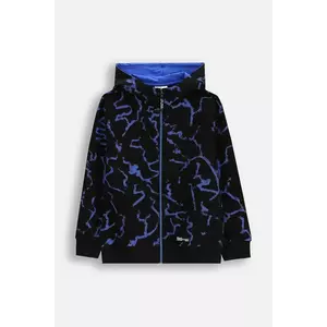 Coccodrillo bluza copii culoarea negru, cu glugă, modelator, MONOCHROME BOY JUNIOR imagine