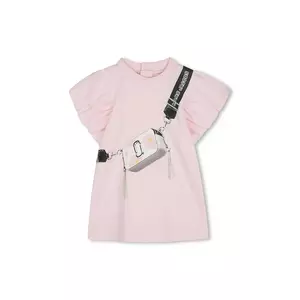 Marc Jacobs rochie din bumbac pentru bebeluși culoarea roz, mini, evazată, W60507 imagine