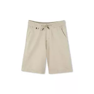 BOSS pantaloni scurți de in pentru copii culoarea bej, talie reglabila, J51988 imagine