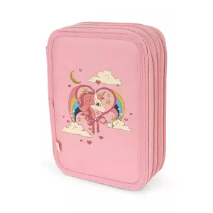 Konges Sløjd penar copii CLOVER MAXI PENCIL CASE culoarea roz, KS102992 imagine