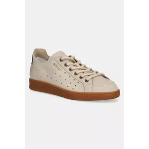 Bally sneakers din piele intoarsă femei, culoarea bej, WK00BK imagine