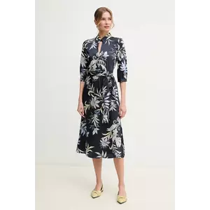 Marella rochie Emme by Marella culoarea bleumarin, midi, evazată, 2515221071200 imagine