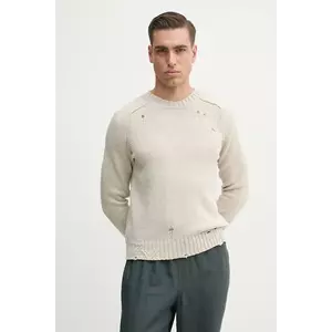 ZADIG&VOLTAIRE pulover de lână bărbați, culoarea bej, KMSW01737 imagine