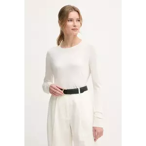 United Colors of Benetton pulover din amestec de mătase femei, culoarea bej, light, 1ZRED10CP imagine