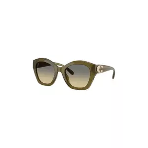Coach ochelari de soare femei, culoarea verde, 0HC8421U imagine