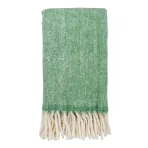 House Nordic pătură de lână Caramel 130 x 170 cm culoarea verde imagine