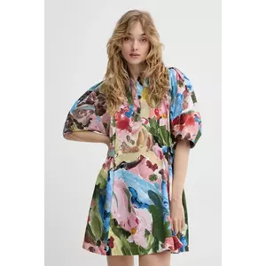 Stine Goya rochie din bumbac mini, evazată, SG-SS25-D093-2340P imagine