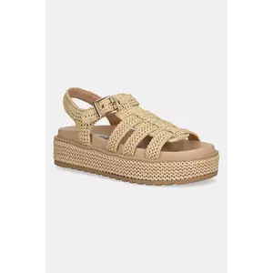 Steve Madden sandale Beeline femei, culoarea bej, cu platforma, SM11003692 imagine