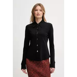 Sisley cămașă culoarea negru, cu guler clasic, regular, 5FNTLQ08K imagine