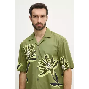 BOSS cămașă din bumbac bărbați, culoarea verde, relaxed, 50540851 imagine