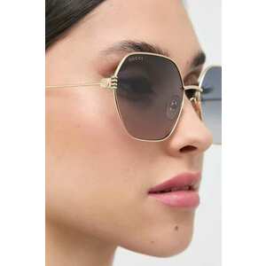 Gucci ochelari de soare femei, culoarea auriu imagine